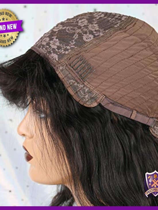 20 Inch Brazilian Body Wave Human Hair Wig with Fringe, Virgin Hair main image 4